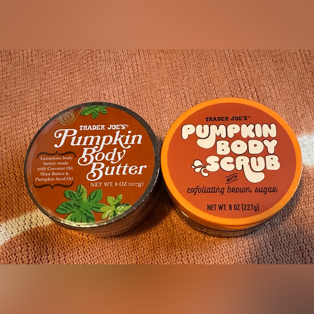 Trader Joe’s Limited Edition Pumpkin Body Butter & Brown Sugar Body Scrub Set 🍂